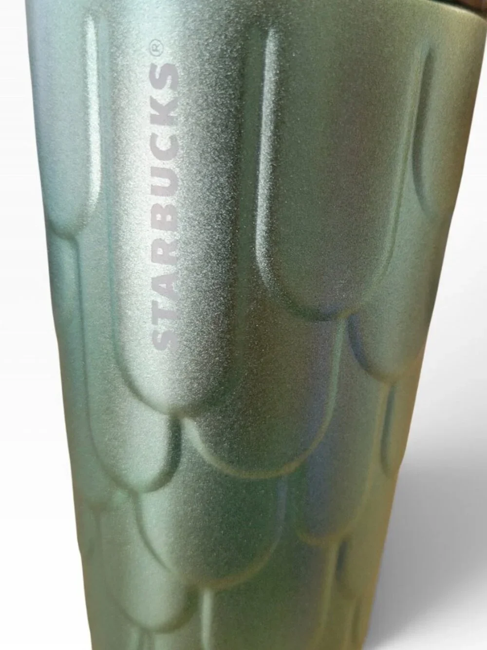 Starbucks Green Metallic Mermaid Scales Stainless Steel Tumbler (24 oz)